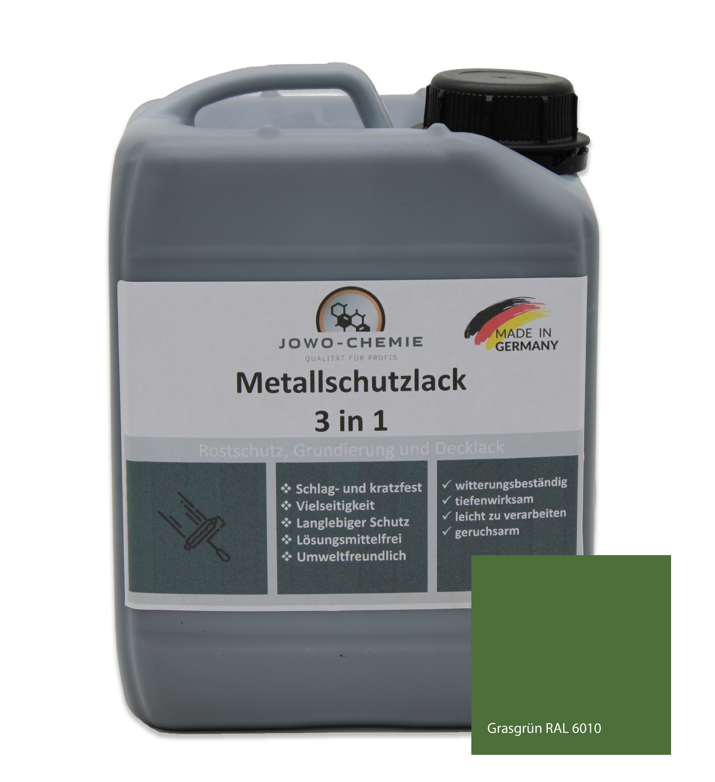 Metallschutzlack 3 in 1 (2,5kg-10kg) Grundierung Rostschutz und dekorativer Endanstrich