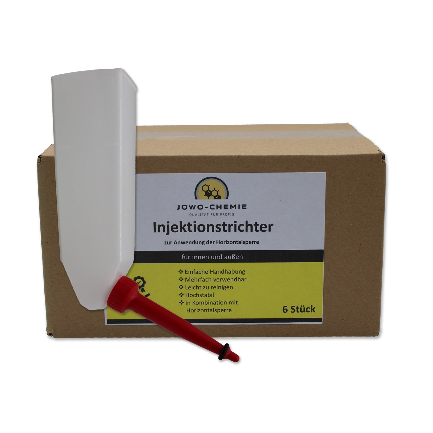 Entonnoir d'injection pour utilisation de la barrière horizontale