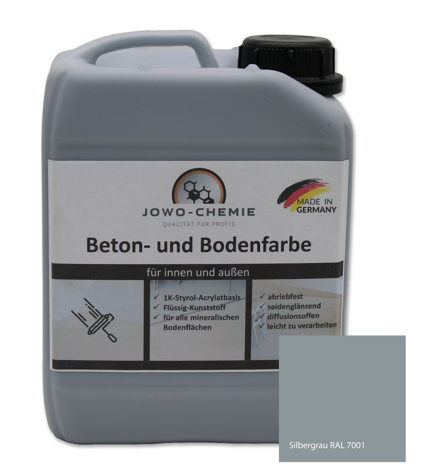 Peinture pour béton et sol dans différentes nuances de gris (2,5kg-24kg)