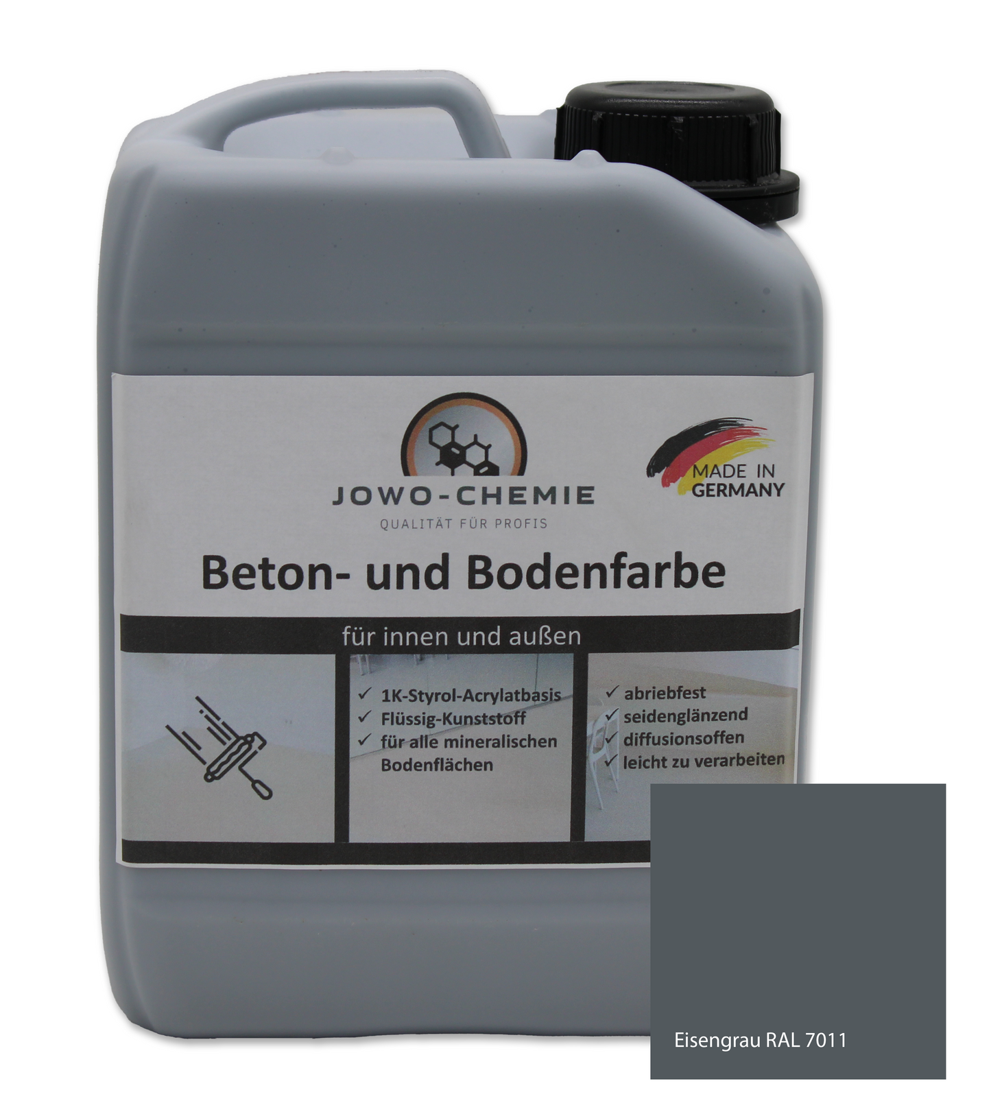 Peinture pour béton et sol dans différentes nuances de gris (2,5kg-24kg)