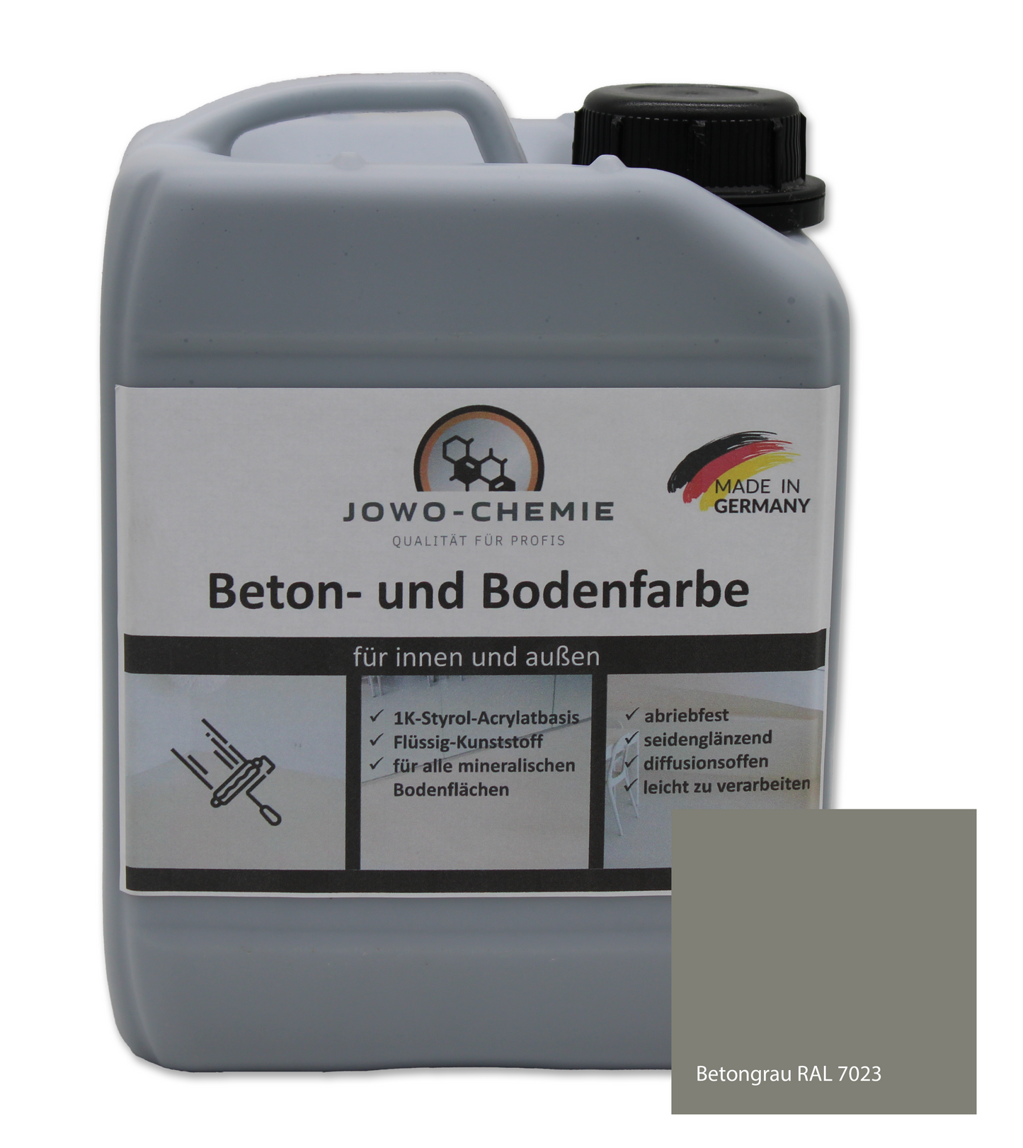 Peinture pour béton et sol dans différentes nuances de gris (2,5kg-24kg)