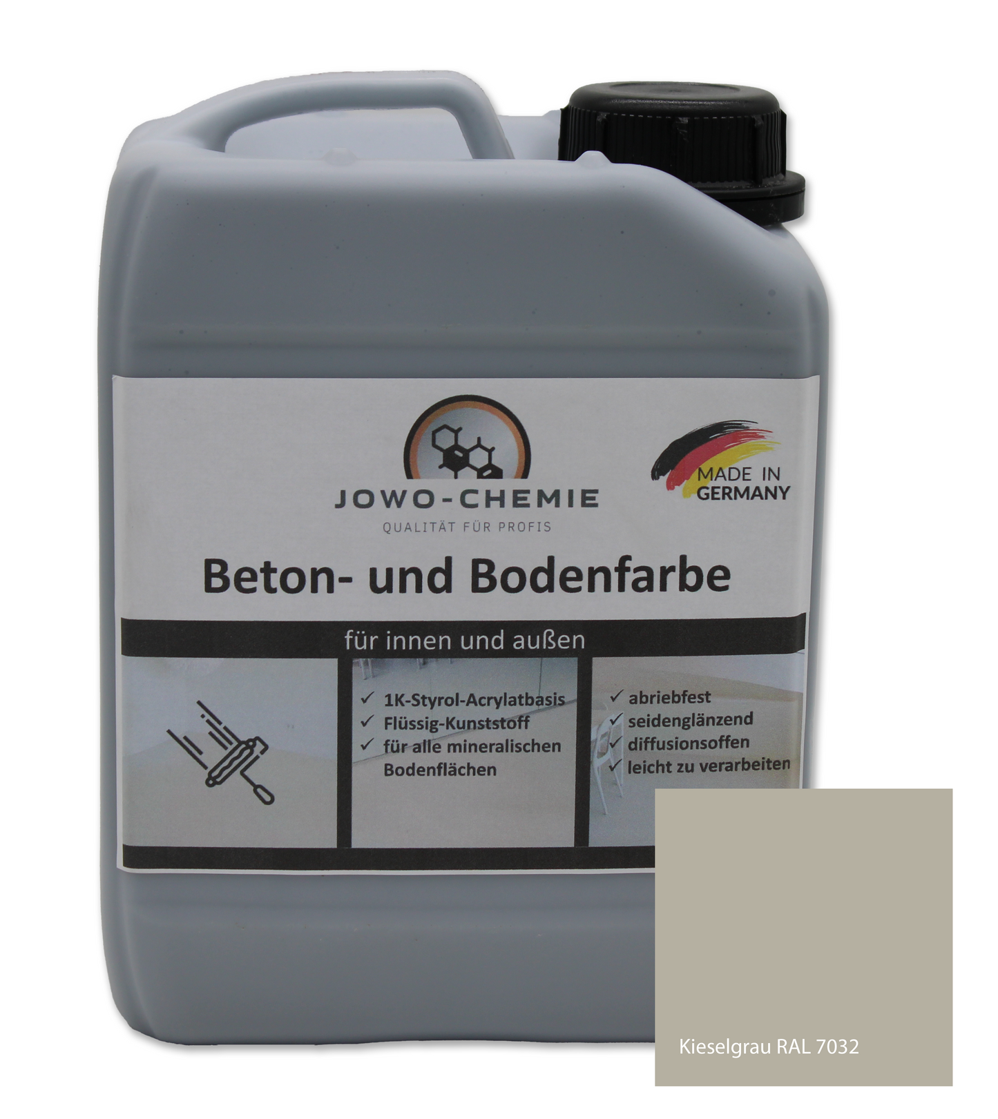 Peinture pour béton et sol dans différentes nuances de gris (2,5kg-24kg)