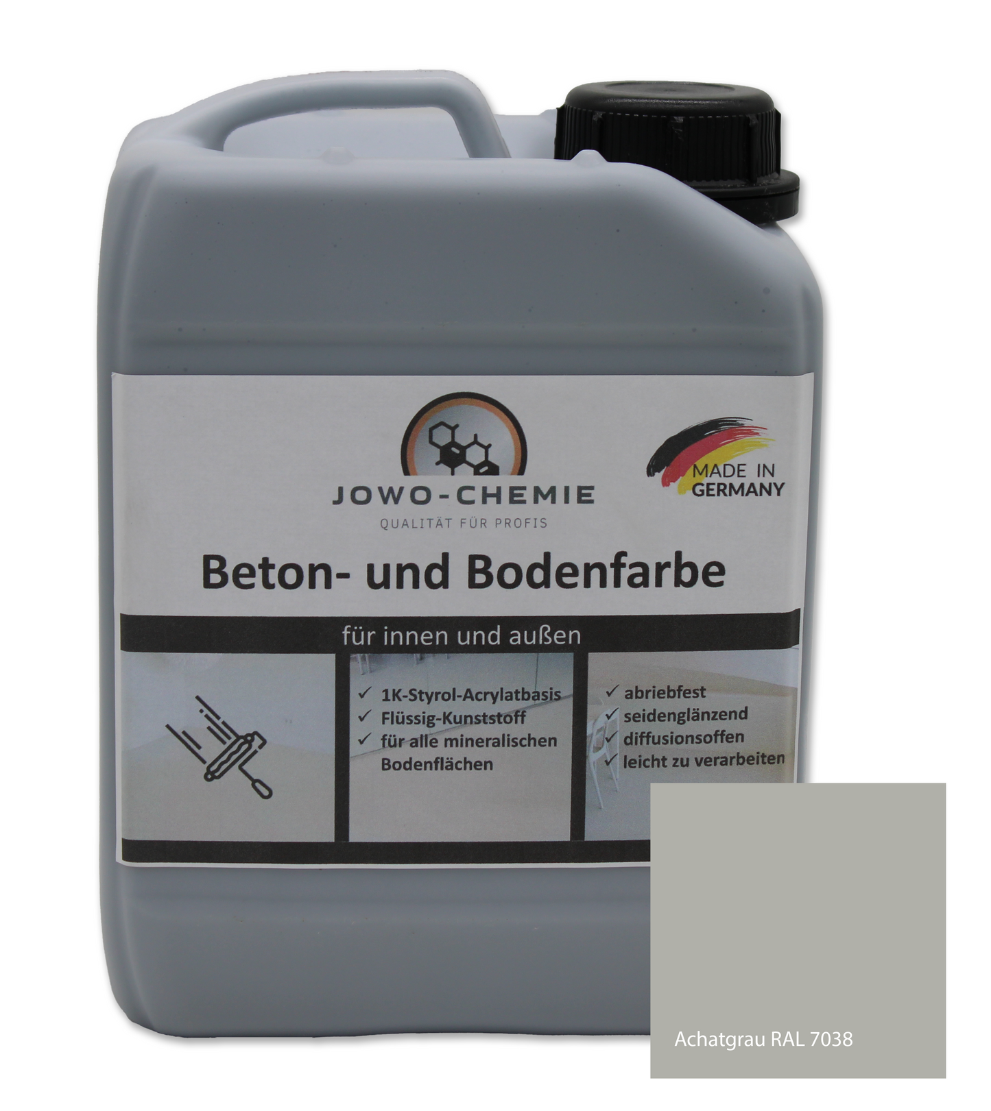 Peinture pour béton et sol dans différentes nuances de gris (2,5kg-24kg)
