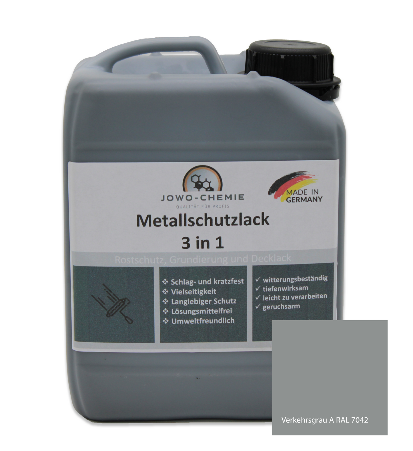 Metallschutzlack 3 in 1 (2,5kg-10kg) Grundierung Rostschutz und dekorativer Endanstrich