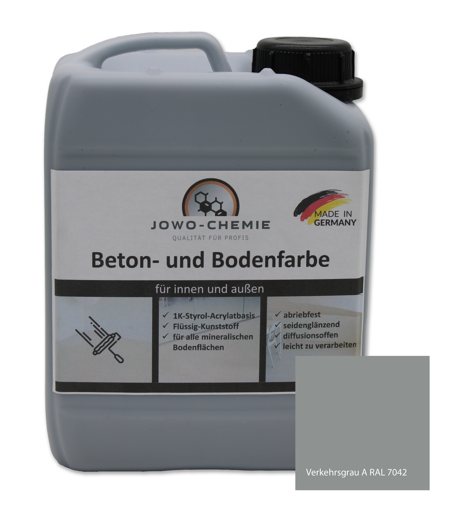 Peinture pour béton et sol dans différentes nuances de gris (2,5kg-24kg)