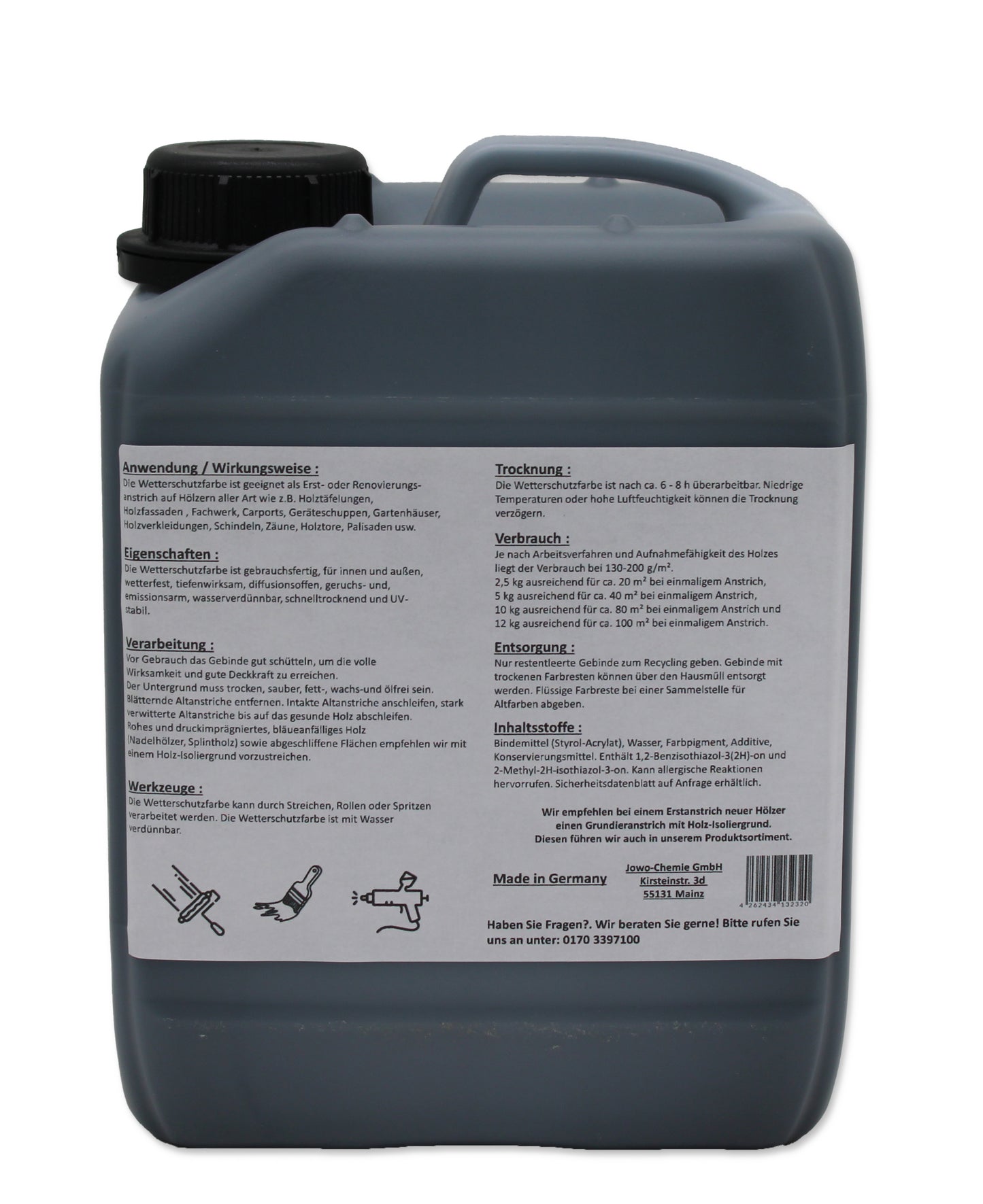 Peinture de protection contre les intempéries (2,5 kg) Peinture pour bois dans de nombreuses couleurs différentes