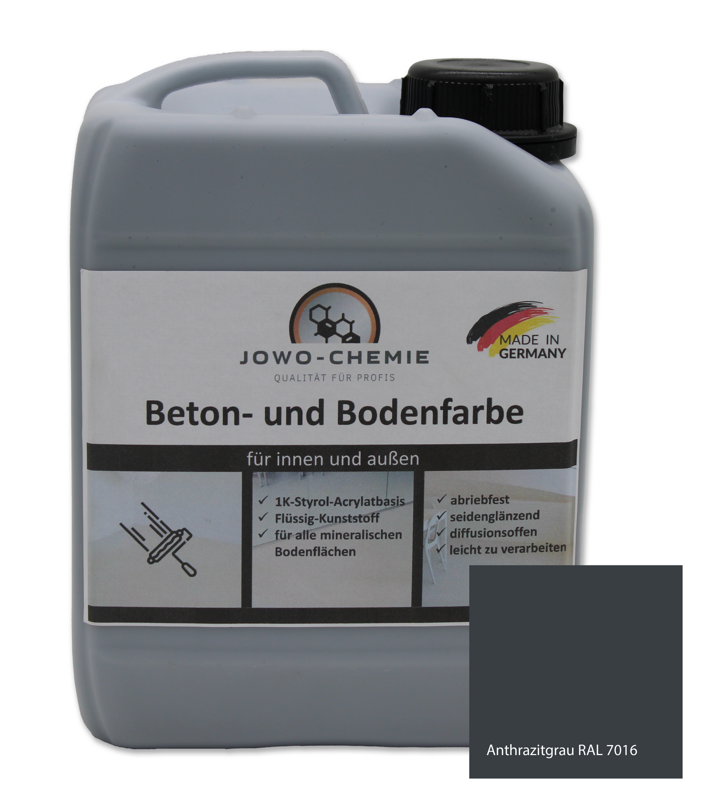 Beton- und Bodenfarbe in verschiedenen Grautönen (2,5kg-24kg)