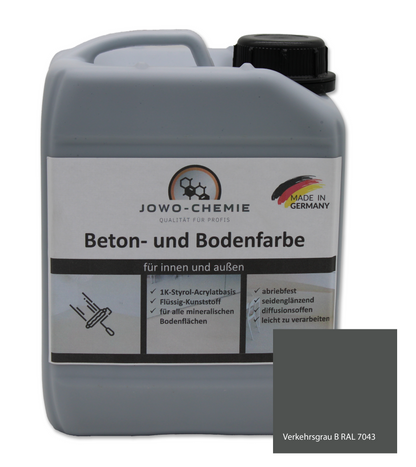 Beton- und Bodenfarbe in verschiedenen Grautönen (2,5kg-24kg)